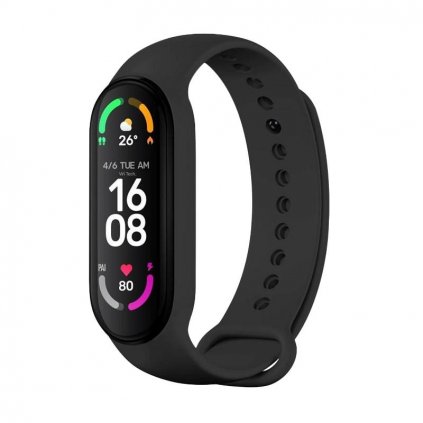 Silikonový řemínek FIXED Silicone Strap pro Xiaomi Band 7/ Mi Band 6/ Mi Band 5, černý