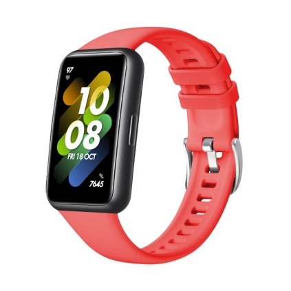 Silikonový řemínek FIXED Silicone Strap pro Huawei Band 7, červený