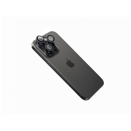 Ochranná skla čoček fotoaparátů FIXED Camera Glass pro Apple iPhone 15 Pro/15 Pro Max, space gray
