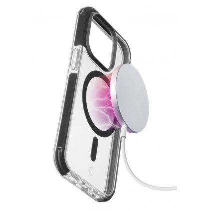 Ochranný kryt Cellularline Tetra Force Strong Guard Mag s podporou Magsafe pro Apple iPhone 15 Pro, transparentní
