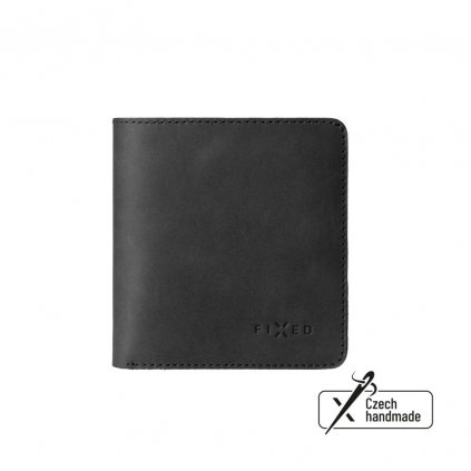 Kožená peněženka FIXED Classic Wallet z pravé hovězí kůže, černá