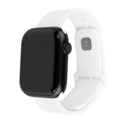 Set silikonových řemínků FIXED Silicone Sporty Strap pro Apple Watch 42/44/45mm, bílý