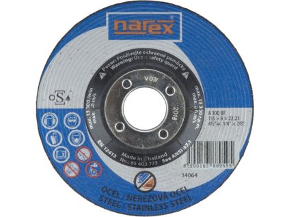 Kotouč brusný 115/6mm na kov vypouklý A 30Q BF NAREX 65403773