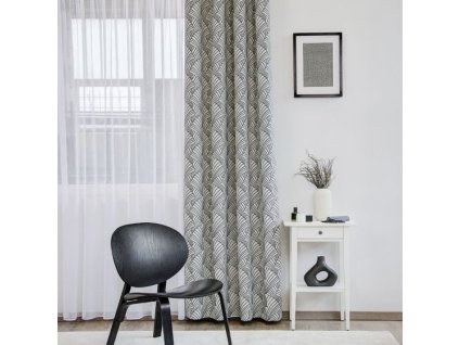 Artdeco záves 140 cm čierna-biela