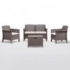BICA Venezia záhradná zostava 4-miestna z polyratanu hnedá