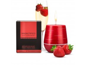 Afrodiziakálna vonná sviečka Sweet Strawberries Feromony