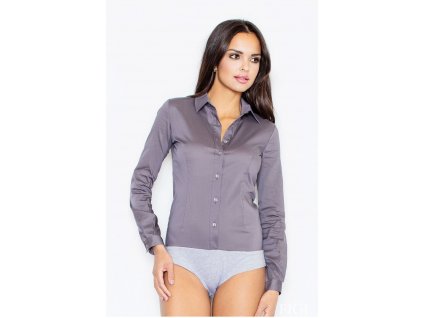 Dámské body M315 šedé - Figl (Barva šedá, Velikost XL-42)