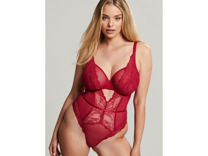 Dámské svůdné body Selena 10625  Rubínová - Panache (Barva rubínová, Velikost 85H)