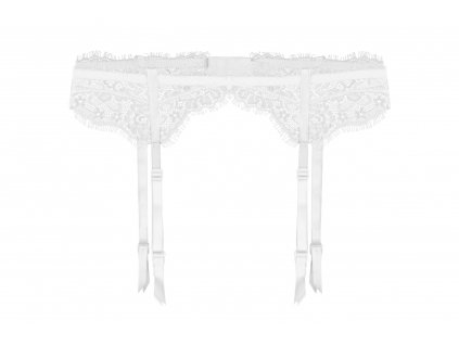 Podvazkový pás Fuchsia bílá - Julimex (Barva bílá, Velikost XL)