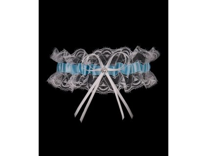 Podvazek PW-27 bílomodrá - Julimex (Barva bílo-modrá, Velikost uni)