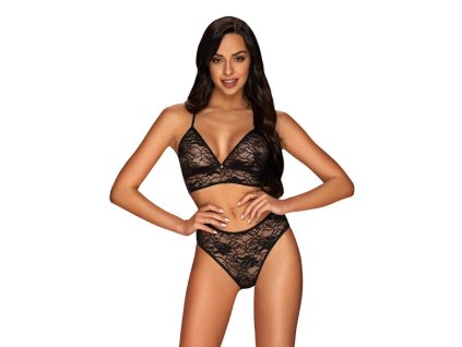 Sexy set Kokietta set - Obsessive (Barva černá, Velikost L/XL)
