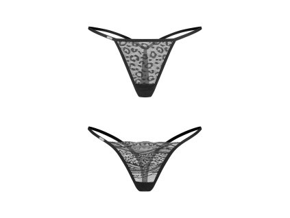 Dámská sexy tanga Clara 2-Pack černé - Obsessive (Velikost S/M)