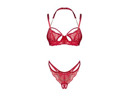Dámský svůdný set Matildea červený - Obsessive (Velikost 2XL/3XL)