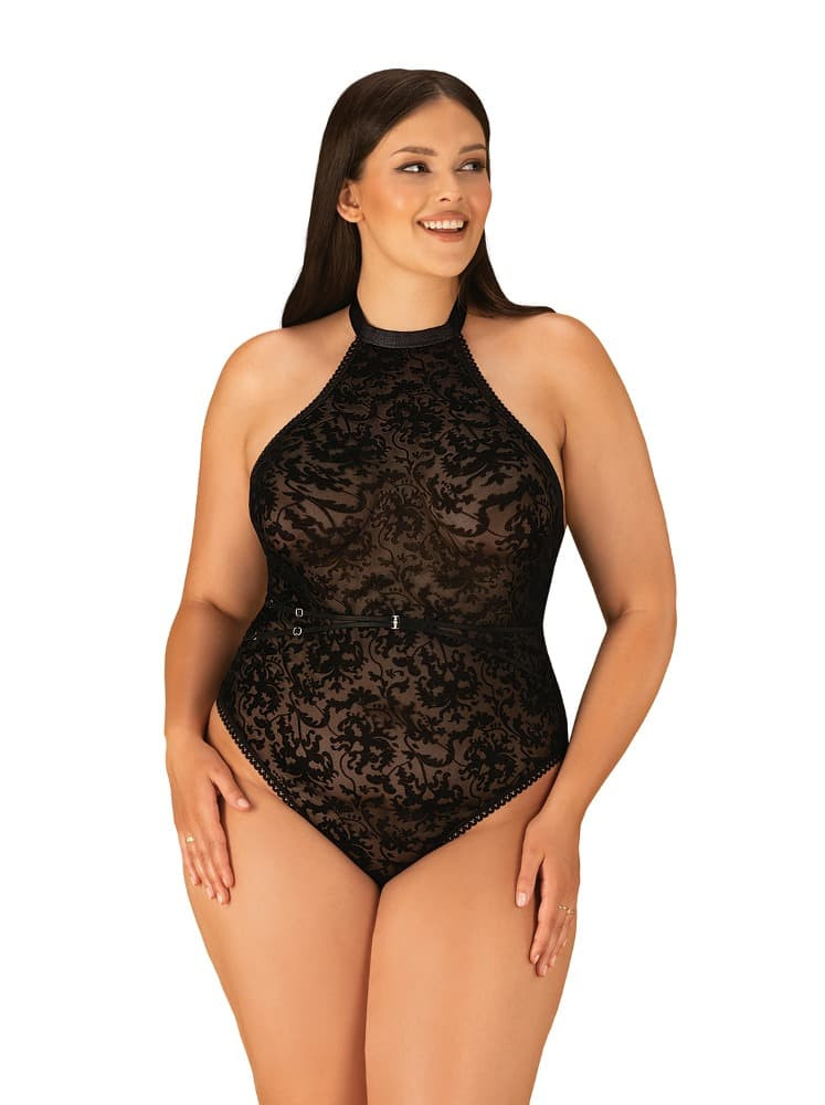 Smyslné body Softily teddy 2XL/3XL - Obsessive Barva: černá, Velikost: 2XL/3XL