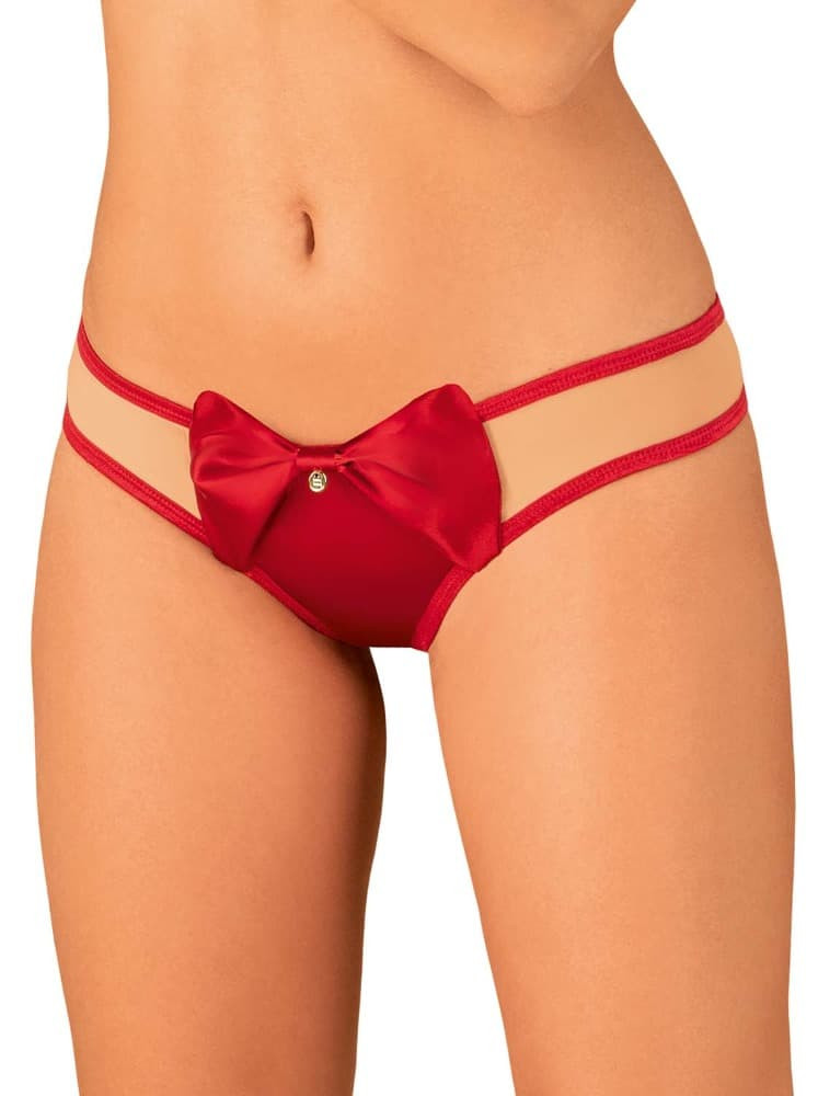 Sexy tanga Rubinesa thong - Obsessive Barva: červená, Velikost: L/XL