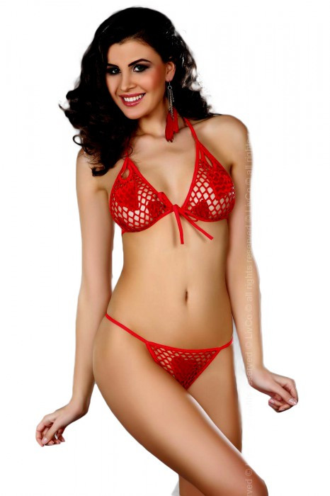 Livia Corsetti Erotický set Strap Hearts - LivCo Corsetti Barva: červená, Velikost: XL/XXL