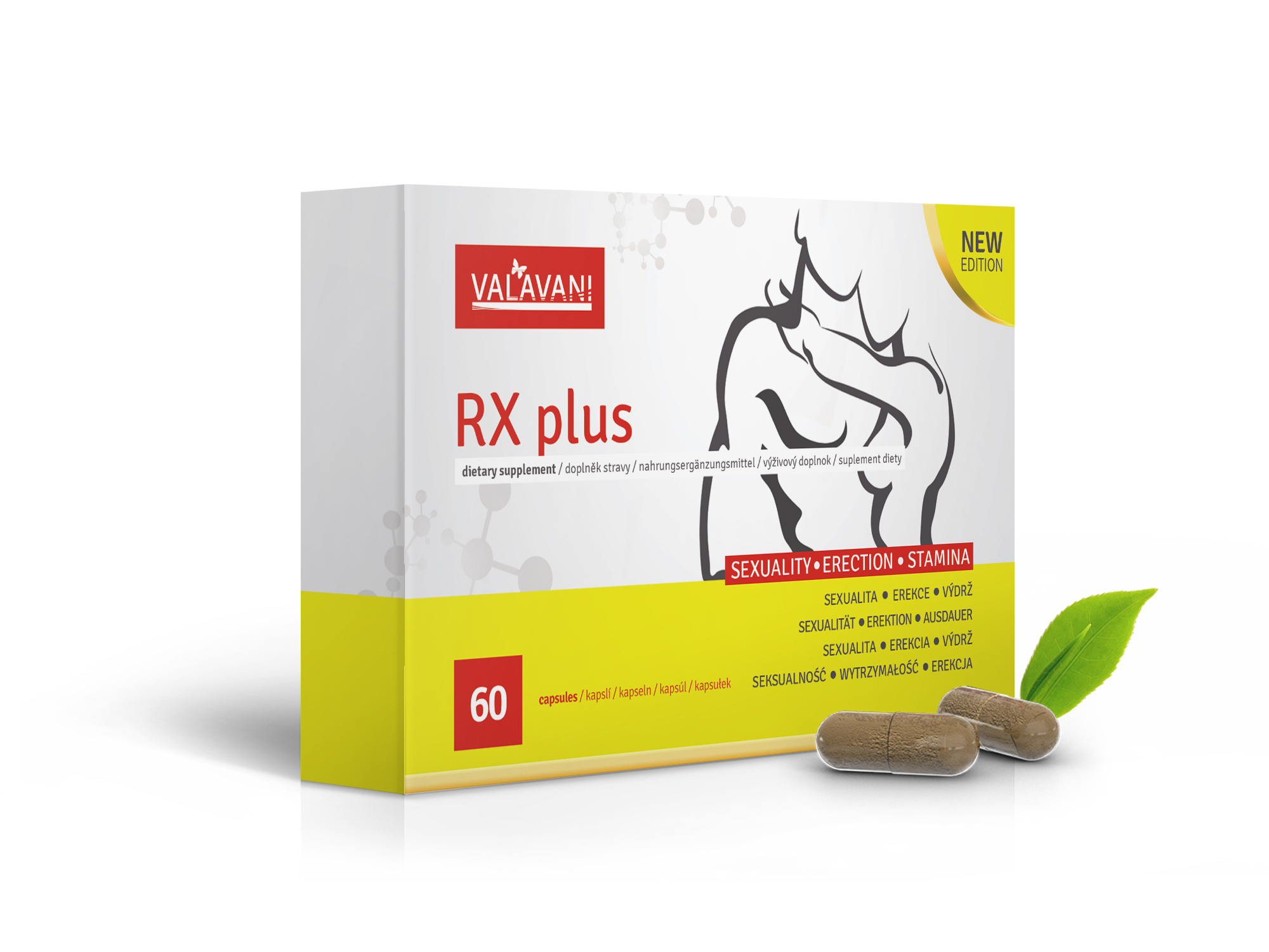 RX plus - sexuální výkon .: 1 balení 60 kapslí