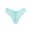 Dámské tanga String V-11028 Tyrkysová - Axami (Barva tyrkysová, Velikost 44/2XL)