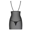Jemná košilka Lucita chemise - Obsessive (Barva černá, Velikost S/M)