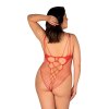Jemné body B133 teddy XL/XXL - Obsessive (Barva červená, Velikost XL/XXL)