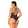 Jemné body Vanessme teddy 2XL/3XL - Obsessive (Barva černá, Velikost 2XL/3XL)