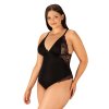 Jemné body Vanessme teddy 2XL/3XL - Obsessive (Barva černá, Velikost 2XL/3XL)