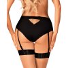 Podvazkové kalhotky Editya garter panties - Obsessive (Barva černá, Velikost XS/S)