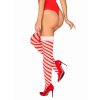 Vánoční punčochy Kissmas stockings - Obsessive (Barva červená, Velikost S/M)