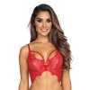 Dámská podprsenka / polokorzet V-9581 Červená - Axami (Barva červená, Velikost 80D)