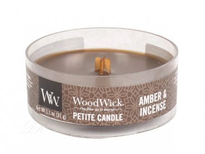 WoodWick Petite amber a incense vonná svíčka 31 g