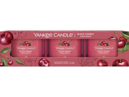 yankee candle set black cherry 3x37g
