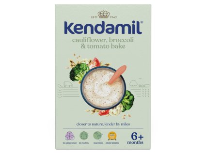 KENDAMIL Mléčná kaše s brokolici, květákem a rajčaty 6m+ 150 g
