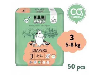 muumi baby 3 midi 5 8 kg 50 ks eko pleny