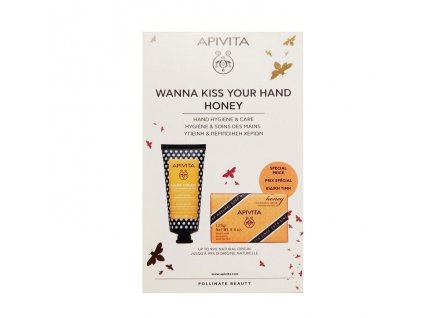 Apivita bee protective honey gift set krém na ruce+tuhé mýdlo