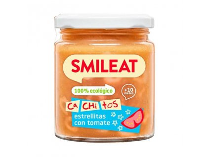 SMILEAT BIO prikrm s kousky testoviny s rajcatovou zeleninovou omackou telecim a extra panenskym olivovym olejem 10M+ 230g