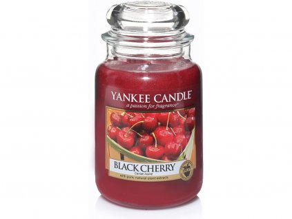 svicka yankee candle black cherry cerna tresen 623g velka