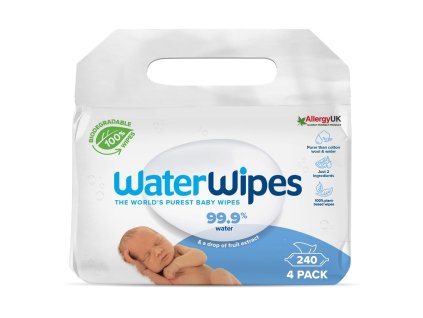 WATERWIPES 100% BIO odbouratené ubrousky 4x60 ks