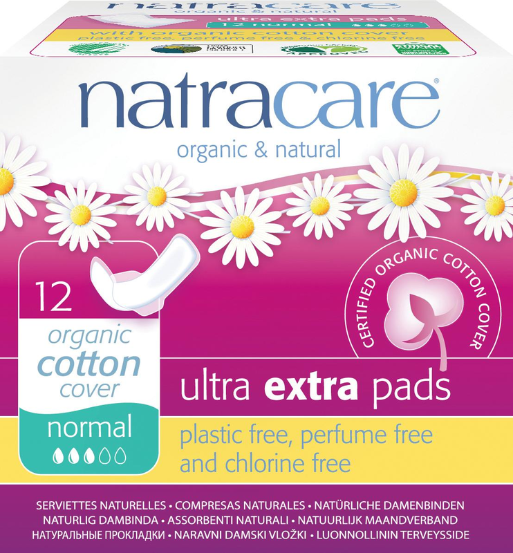 NATRACARE Menstruační vložky Ultra Extra Regular s křidélky 12 ks