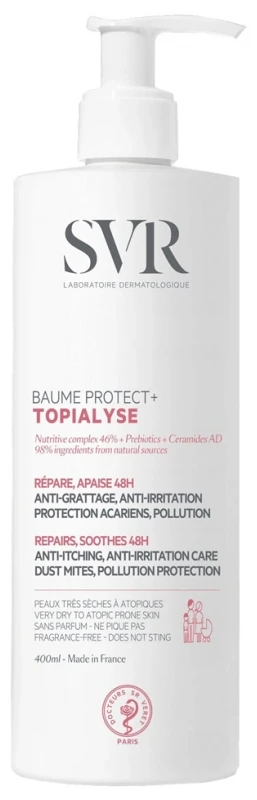 SVR TOPIALYSE Protect+ Balm relipidační balzám pro suchou a citlivou pokožku 400ml