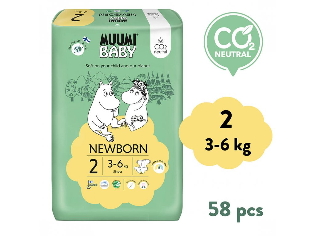 Muumi Baby 2 Newborn 3–6 kg 58 ks