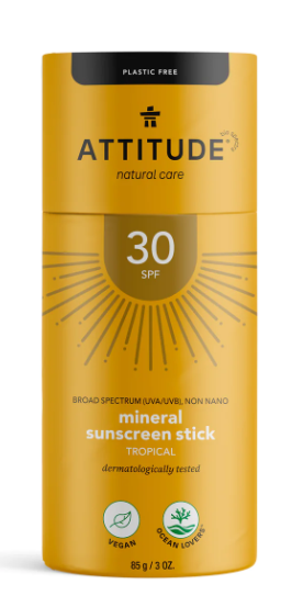 Attitude 100% minerální ochranná tyčinka SPF30 Tropical 85 g