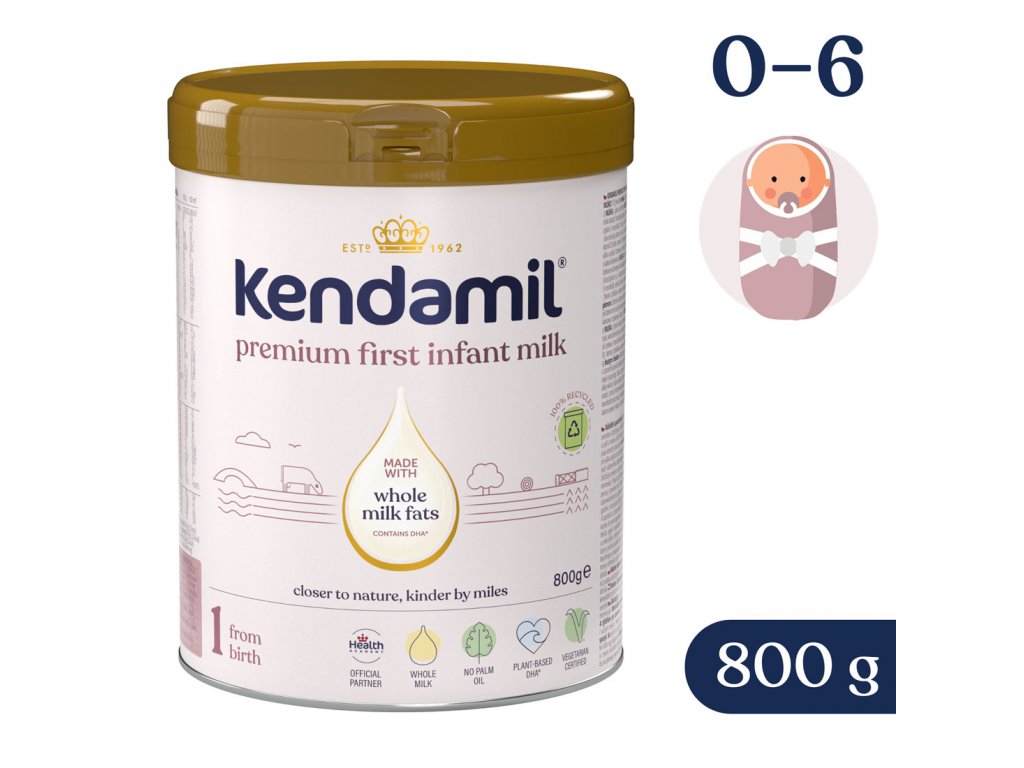 Kendamil Premium 1 DHA+ kojenecké mléko 800 g