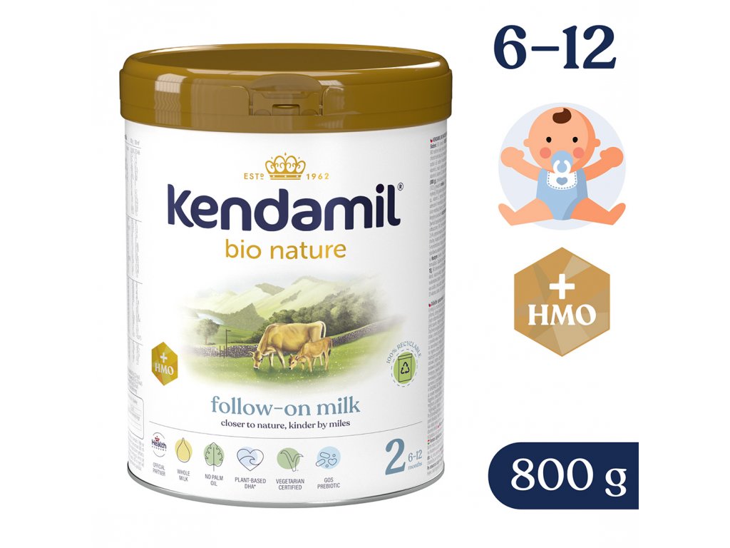 KENDAMIL BIO Nature 2 HMO+ pokračovací mléko 800 g