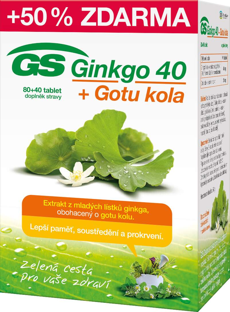 GS Ginkgo 40 + Gotu kola 80 + 40 tablet