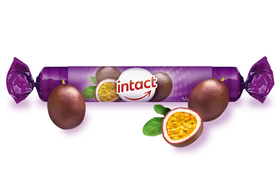 Intact hroznový cukr s vitamínem C MARAKUJA 40 g