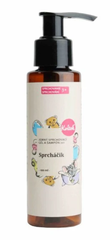 Levně KVITOK Jemný dětský sprchový gel a šampon 2v1 Sprcháček 100 ml