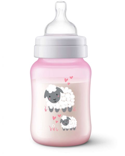 AVENT Lahev Anti-colic 260 ml růžová s ovečkou Varianta: 880707