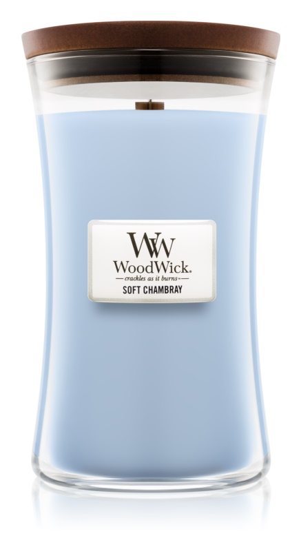 WoodWick Soft Chambray vonná svíčka 609,5 g