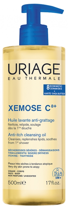 URIAGE Xémose zklidňující čisticí olej na obličej a tělo Objem: 500 ml
