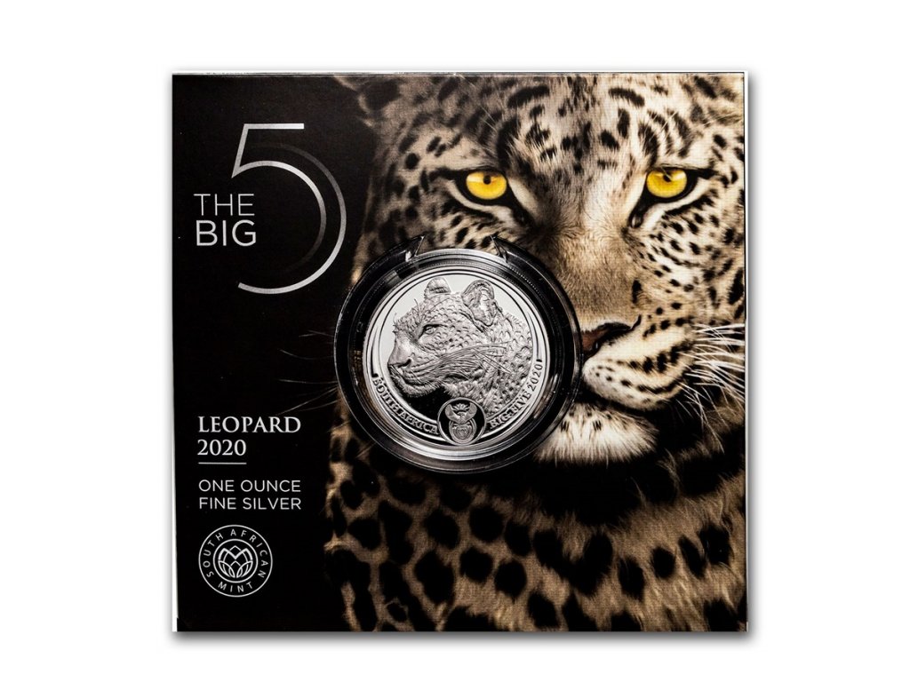 2020 south africa 1 oz silver big five leopard bu 225341 rev